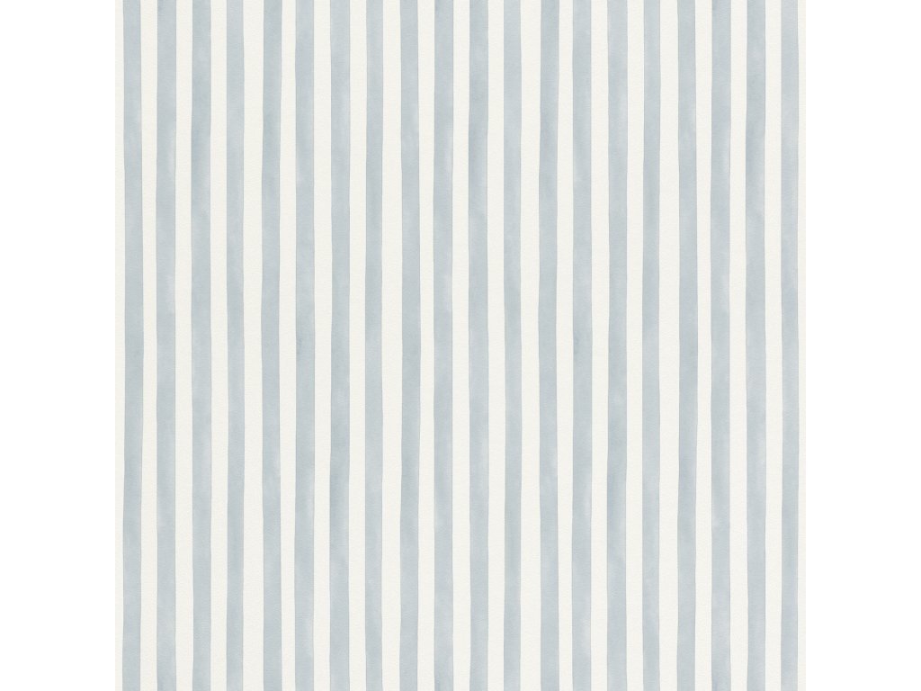 Dětská vliesová tapeta modré a bílé pruhy 252743 / Tapety na zeď Kids world (0,53 x 10,05 m) Rasch