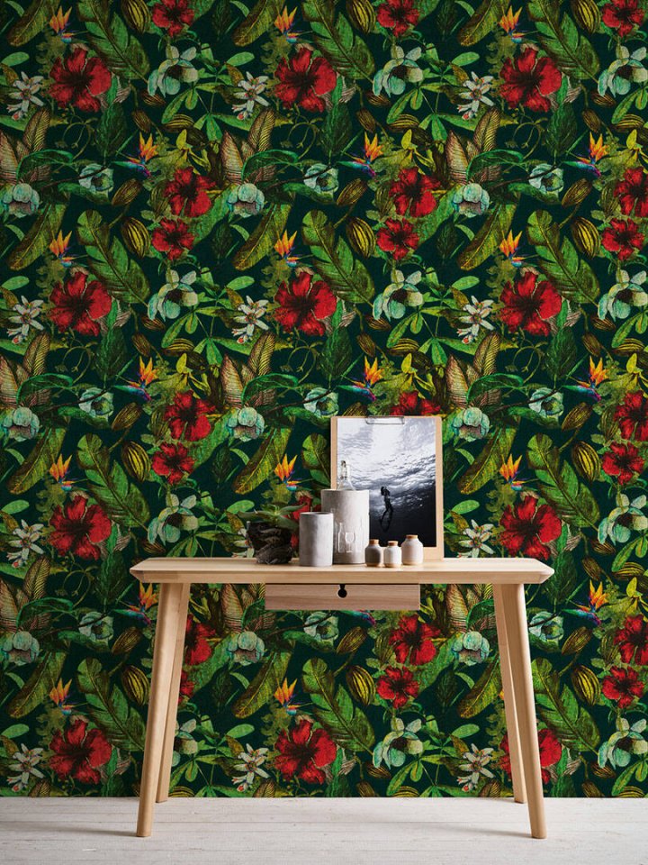 Vliesová tapeta 372165 barevné květy / Tapety na zeď 37216-5 Greenery (0,53 x 10,05 m) A.S.Création