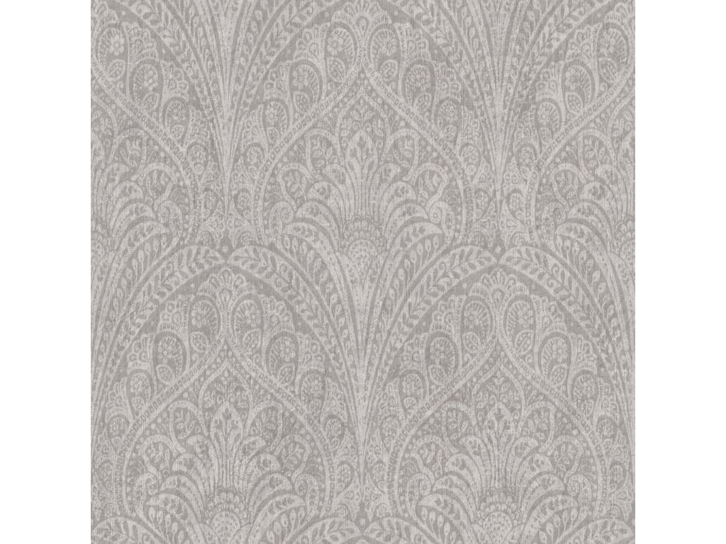 Vliesová tapeta šedý zámecký vzor 746334 / Tapety na zeď Indian style (0,53 x 10,05 m) Rasch