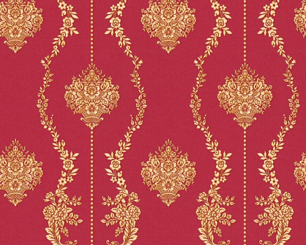 Vliesová tapeta 34493-2 zámecká červená zlatá / Tapety na zeď 344932 Chateau 5 (0,53 x 10,05 m) A.S.Création