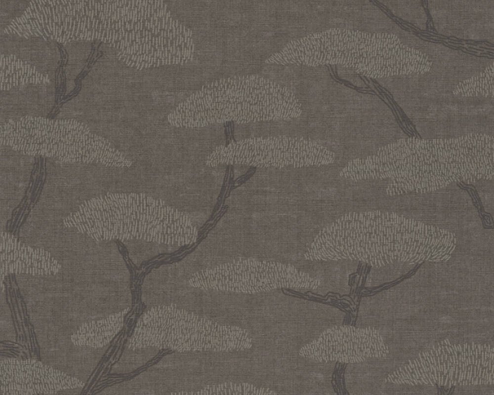 Vliesová tapeta stromy hnědá, šedá 387415 / Tapety na zeď 38741-5 Nara (0,53 x 10,05 m) A.S.Création