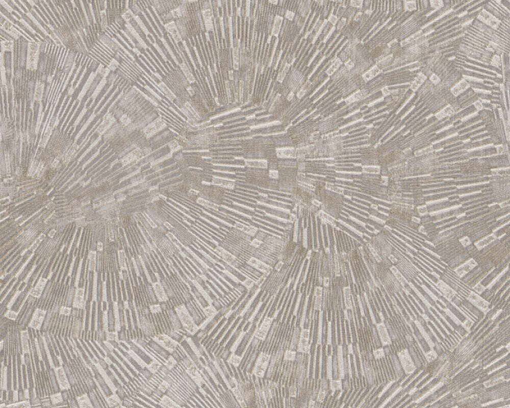 Vliesová struktutovaná tapeta v retro stylu, béžová, hnědá, metalická 382033 / Tapety na zeď 38203-3 Titanium 3 (0,53 x 10,05 m) A.S.Création