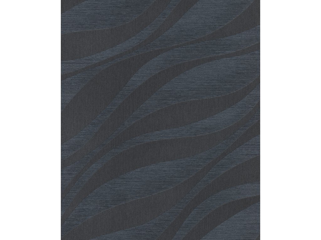 Vliesová tapeta černé vlnky 608076 / Tapety na zeď Sky Lounge (0,53 x 10,05 m) Rasch