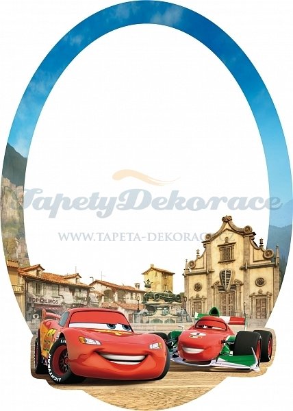 Samolepicí zrcadlová dekorace Disney Cars DM2106 (25 x 35 cm) AG Design