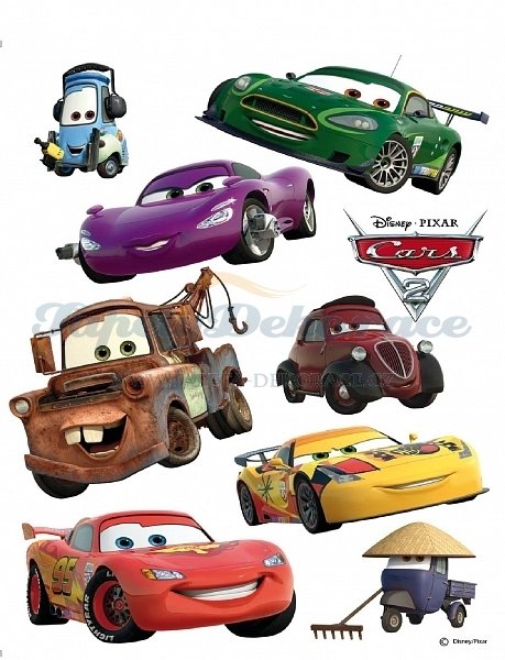 Dětská samolepicí dekorace Disney Cars 21083 / Samolepka pro děti Auta AG Design (65 x 85 cm)