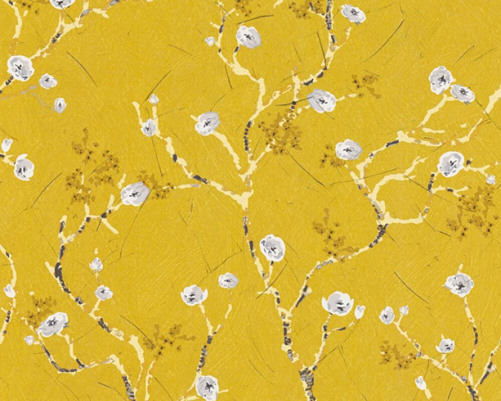 Vliesová tapeta větve, květy žlutá 387392 / Tapety na zeď 38739-2 PintWalls (0,53 x 10,05 m) A.S.Création