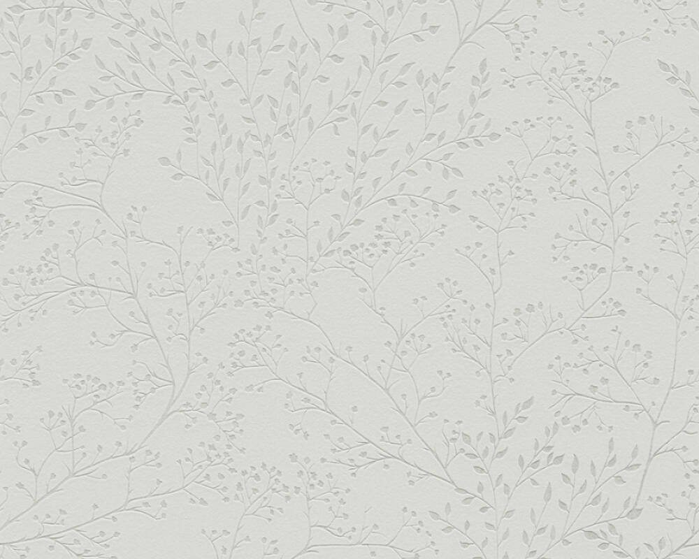 Vliesová tapeta listy s leskem, přírodní motiv, šedá 381004 / Tapety na zeď 38100-4 Trendwall 2 (0,53 x 10,05 m) A.S.Création