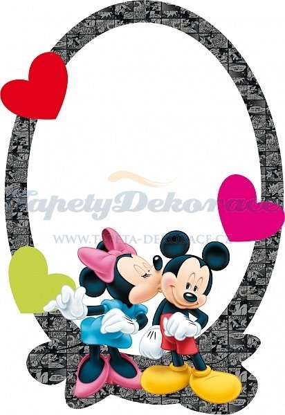 Samolepicí zrcadlová dekorace (25 x 35cm) Disney Mickey Mouse DM2108