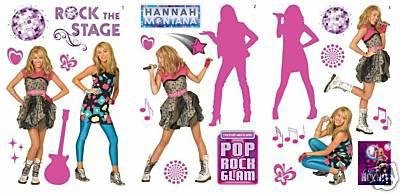 Samolepicí dekorace na zeď 20x30cm Hannah Montana 62343