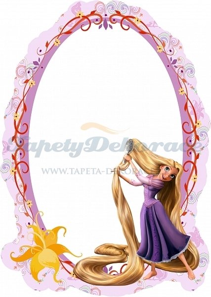 Samolepicí zrcadlová dekorace Disney Na Vlásku DM2107 (25 x 35 cm) AG Design
