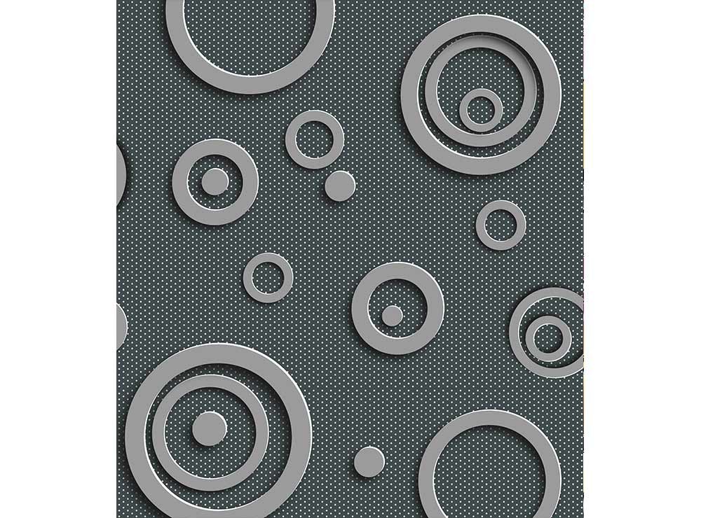 Vliesová fototapeta 3D kovové kruhy 225 x 250 cm + lepidlo zdarma / MS-3-0302 vliesové fototapety na zeď DIMEX