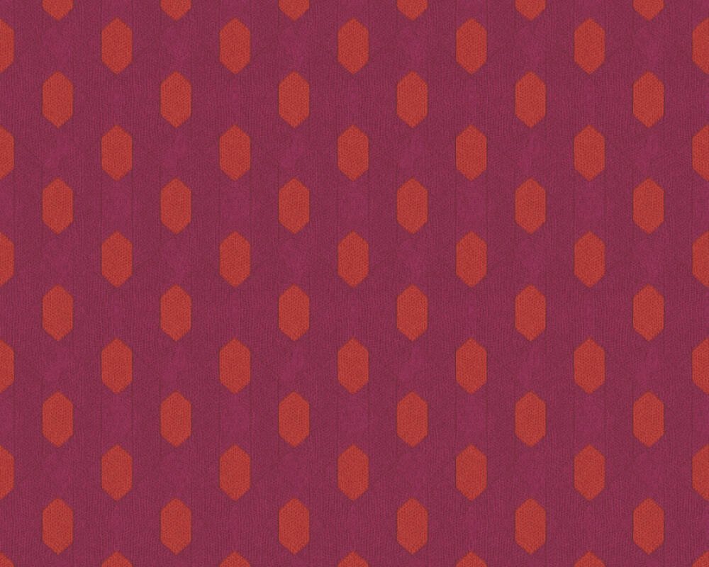 Vliesová tapeta 36973-1 oranžová, fialová geometrická / Vliesové tapety na zeď 369731 Absolutely Chic (0,53 x 10,05 m) A.S.Création