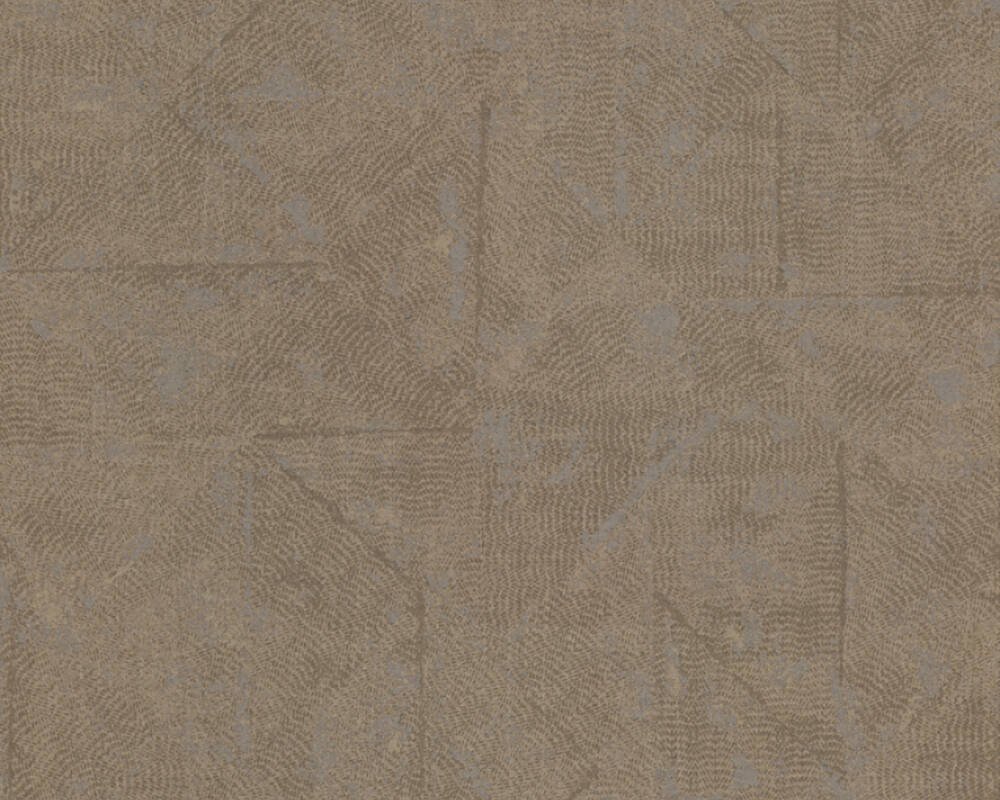 Vliesová tapeta 36974-8 hnědo-šedá, stříbrná geometrická / Vliesové tapety na zeď 369748 Absolutely Chic (0,53 x 10,05 m) A.S.Création