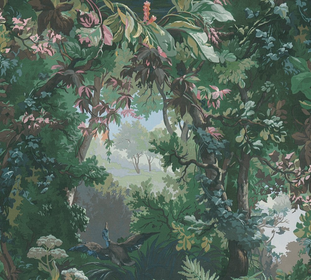 Vliesová tapeta na zeď zelená, les, příroda, neoklasicistní styl 376521 / vliesové tapety 37652-1 History of Art (0,53 x 10,05 m) A.S.Création