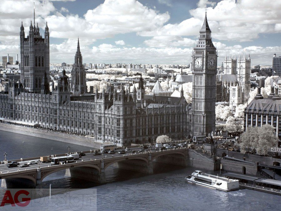 Vliesová fototapeta starý Londýn a Temže FTNXXL-1139 / fototapety na zeď Old London (360 X 270 cm) AG Design