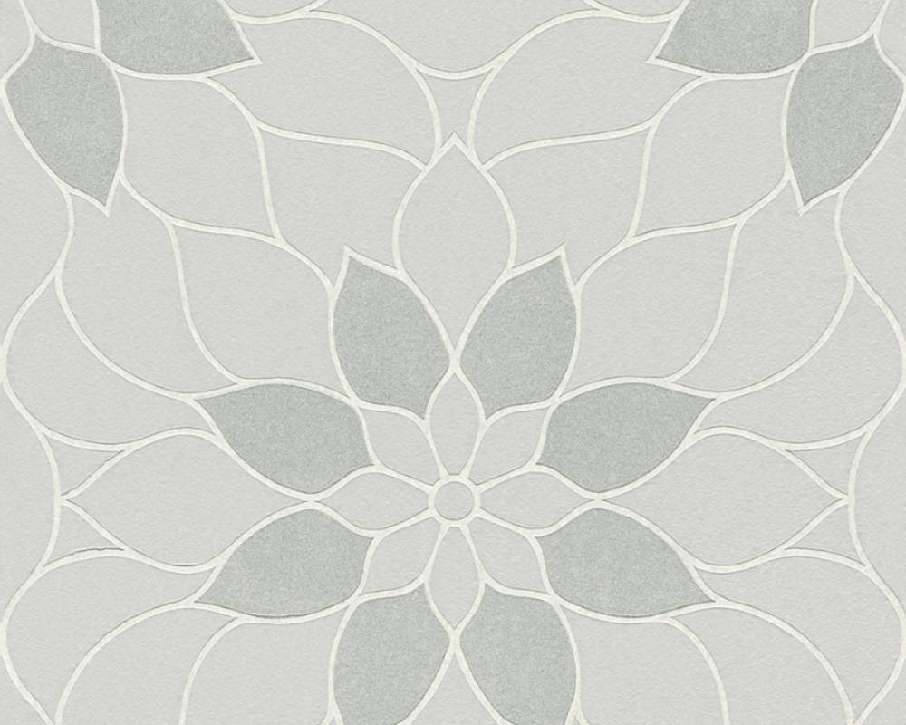 Vliesová tapeta 3617-21 šedé květy / Tapety na zeď 361721 Neue Bude 2.0 (0,53 x 10,05 m) A.S.Création