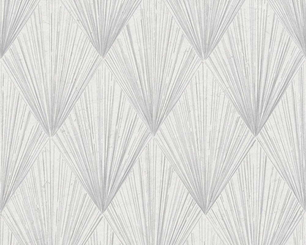 Vliesová tapeta grafická v moderním stylu Art Deco, šedá, bílá, metalická 378641 / Tapety na zeď 37864-1 Metropolitan Stories 2 (0,53 x 10,05 m) A.S.Création