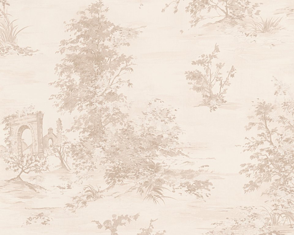 Vliesová tapeta venkovská krémová, růžová 30429-1 / Tapety na zeď 304291 Romantico (0,53 x 10,05 m) A.S.Création