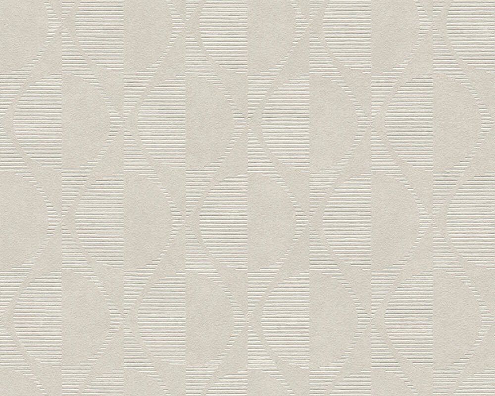 Vliesová retro tapeta grafická - béžová, krémová, šedá, taupe 374782 / Tapety na zeď 37478-2 Pop Style (0,53 x 10,05 m) A.S.Création
