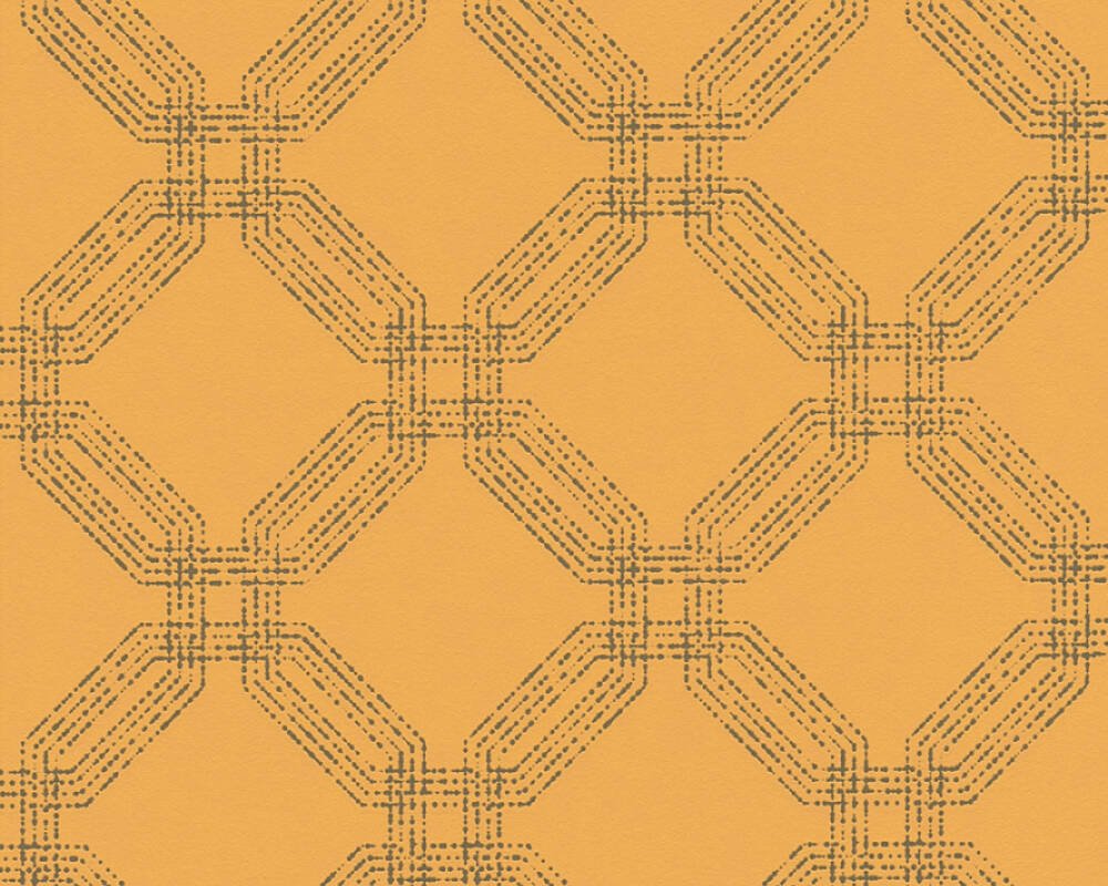 Vliesová tapeta grafická - žlutá, zlatá, okrová, metalická 374775 / Tapety na zeď 37477-5 Pop Style (0,53 x 10,05 m) A.S.Création