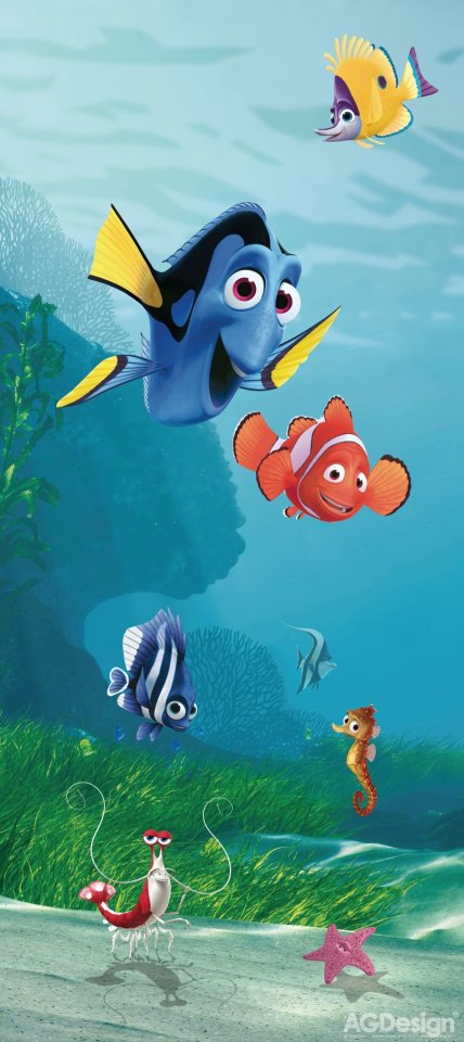 Fototapeta dětská Disney Nemo FTDNV-5436 / Fototapety dětské na zeď (90 x 202 cm) AG Design