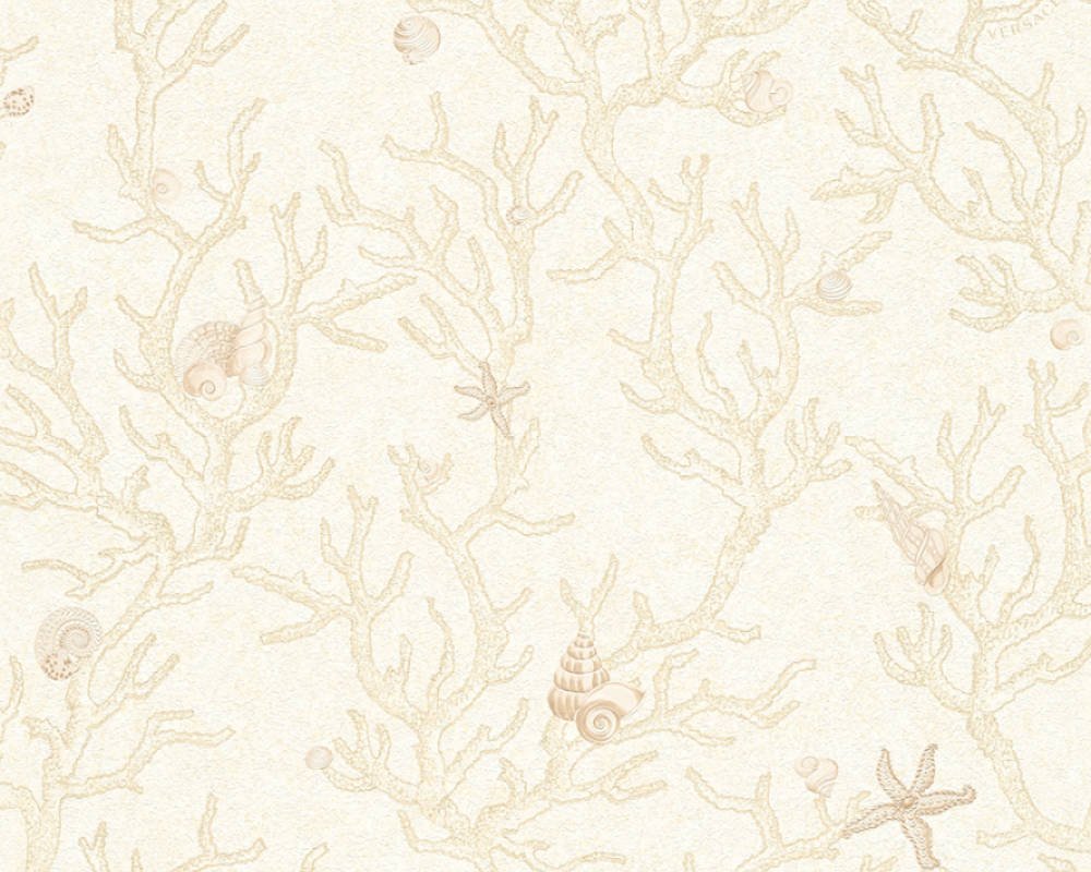 Luxusní vliesová tapeta 34496-1 moře, krémová metalická / Tapety na zeď 344961 Versace 3 (0,70 x 10,05 m) A.S.Création