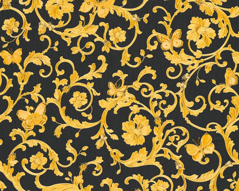 Luxusní zámecká vliesová tapeta 34325-2 zlatá černá / Tapety na zeď 343252 Versace 3 (0,70 x 10,05 m) A.S.Création