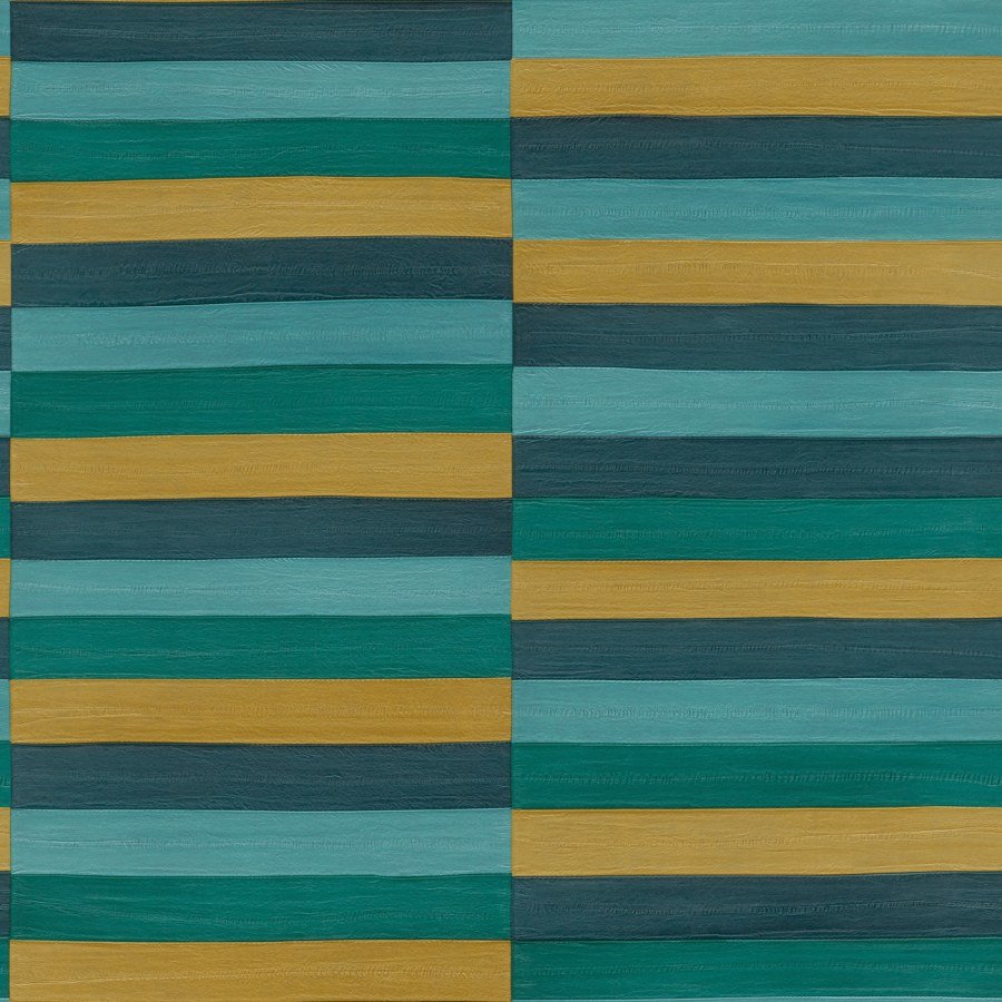 Vliesová tapeta zelená, modrá, žlutá, pruhy 418736 / Vliesové tapety na zeď Club (0,53 x 10,05 m) Rasch