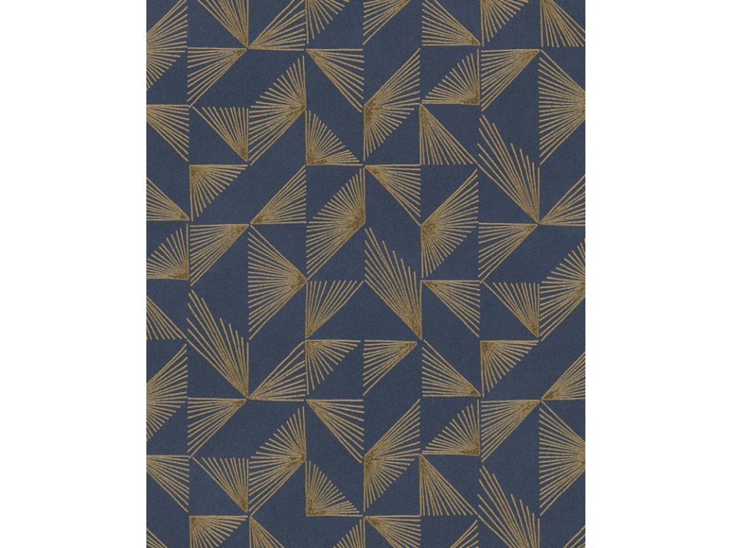 Vliesová tapeta modrá, zlatá geometrická 31844 / Tapety na zeď Schöner Wohnen (0,53 x 10,05 m) Marburg