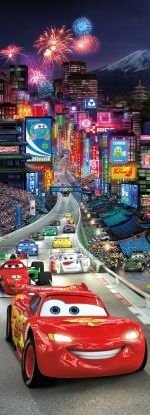 Fototapeta dětská 1-dílná Komar / Fototapety dětské (202 x 90cm) Disney Cars Tokyo 1-404