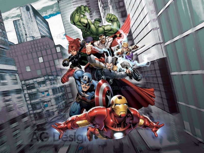 Fototapeta 4 dílná Avengers FTDXXL2214 AG Design / Fototapety 4 dílné (360 x 255 cm)