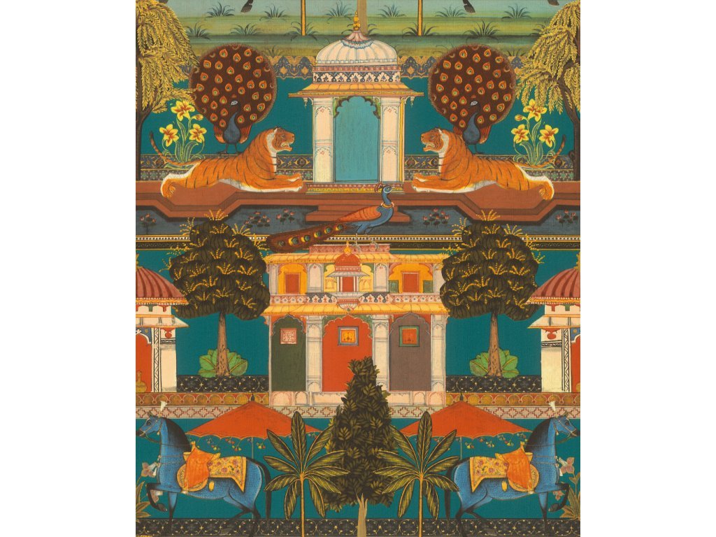 Vliesová tapeta barevná - orientální 746211 / Tapety na zeď Indian style (0,53 x 10,05 m) Rasch