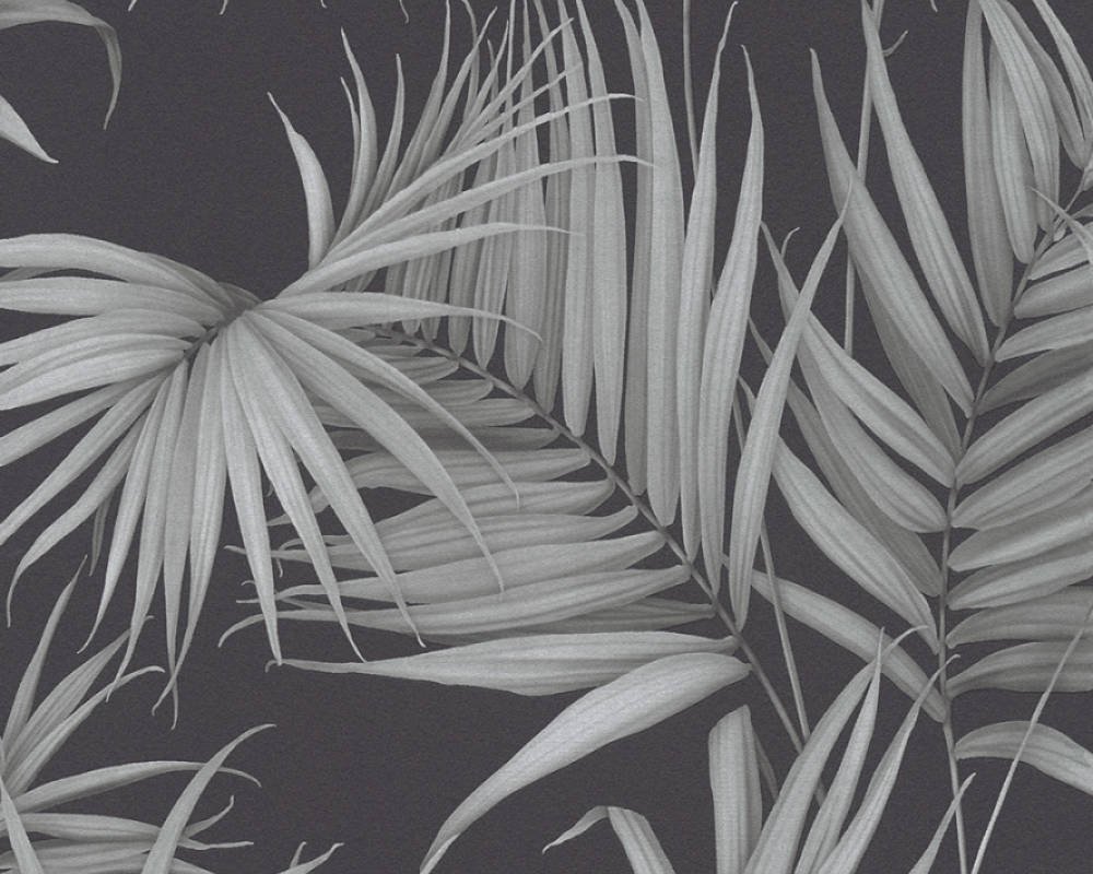Vliesová tapeta 36505-3 palmové listy, černá, šedá / Vliesové tapety na zeď 365053 Michalsky Dream Again (0,53 x 10,05 m) A.S.Création