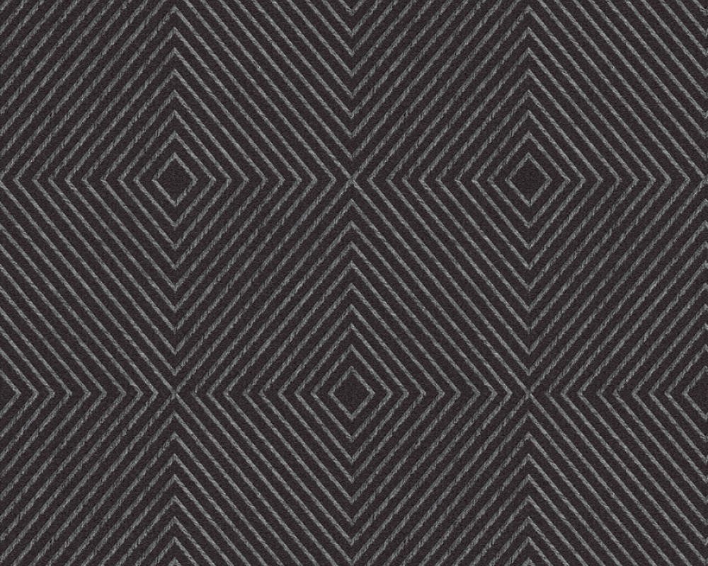 Vliesová tapeta černá, stříbrná, grafický vzor 36926-5 / 3D vliesové tapety na zeď 369265 Metropolitan Stories (0,53 x 10,05 m) A.S.Création