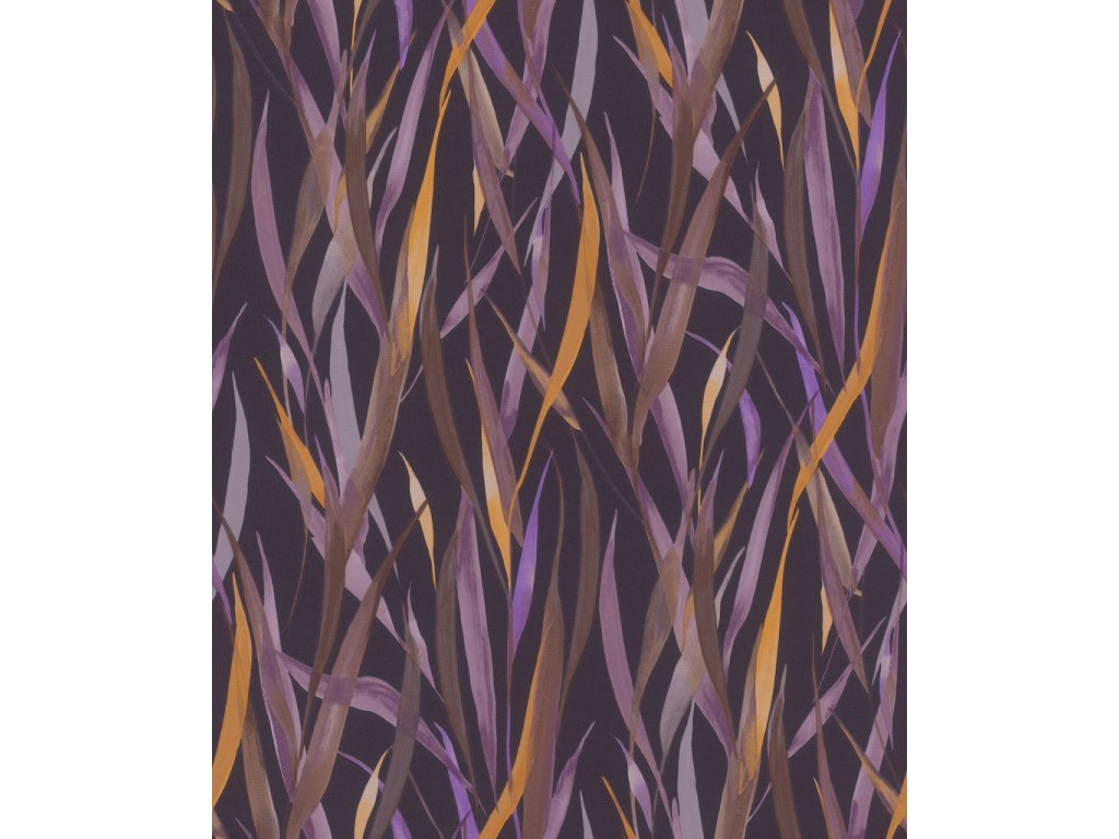 Vliesová tapeta fialová, rákosové listy 330243 / Tapety na zeď Paraiso (0,53 x 10,05 m) Rasch