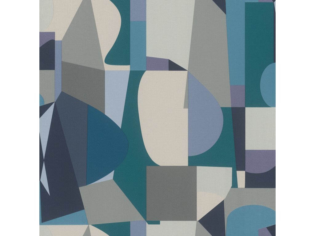 Vliesová tapeta 687729 retro, geometrická barevná / Tapety na zeď Tropical House (0,53 x 10,05 m) Rasch