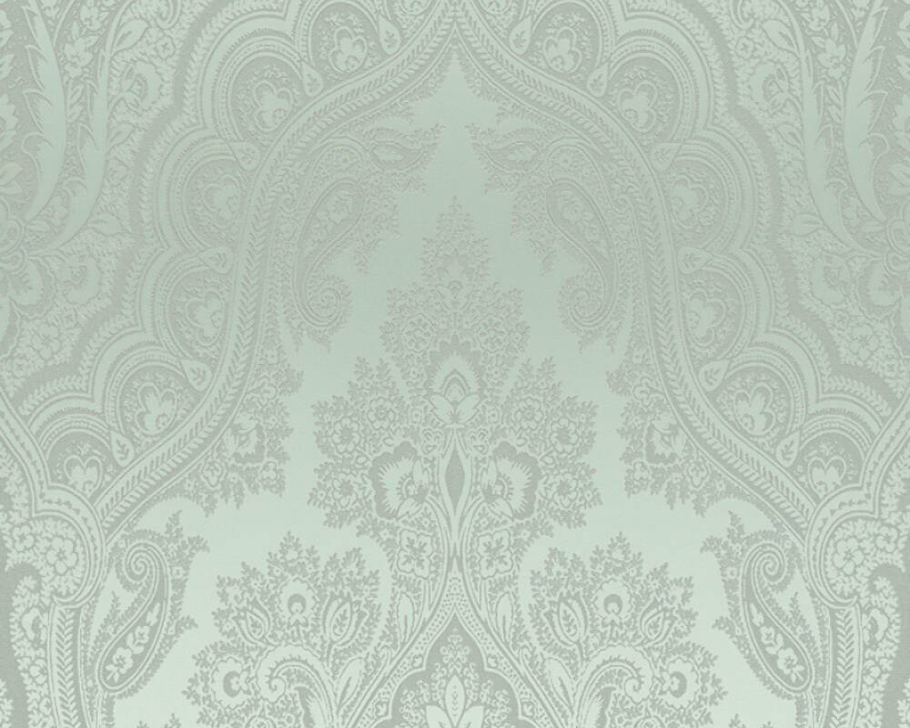 Vliesová tapeta barokní, zámecká zelená, metalická 387081 / Tapety na zeď 38708-1 My Home My Spa (0,53 x 10,05 m) A.S.Création