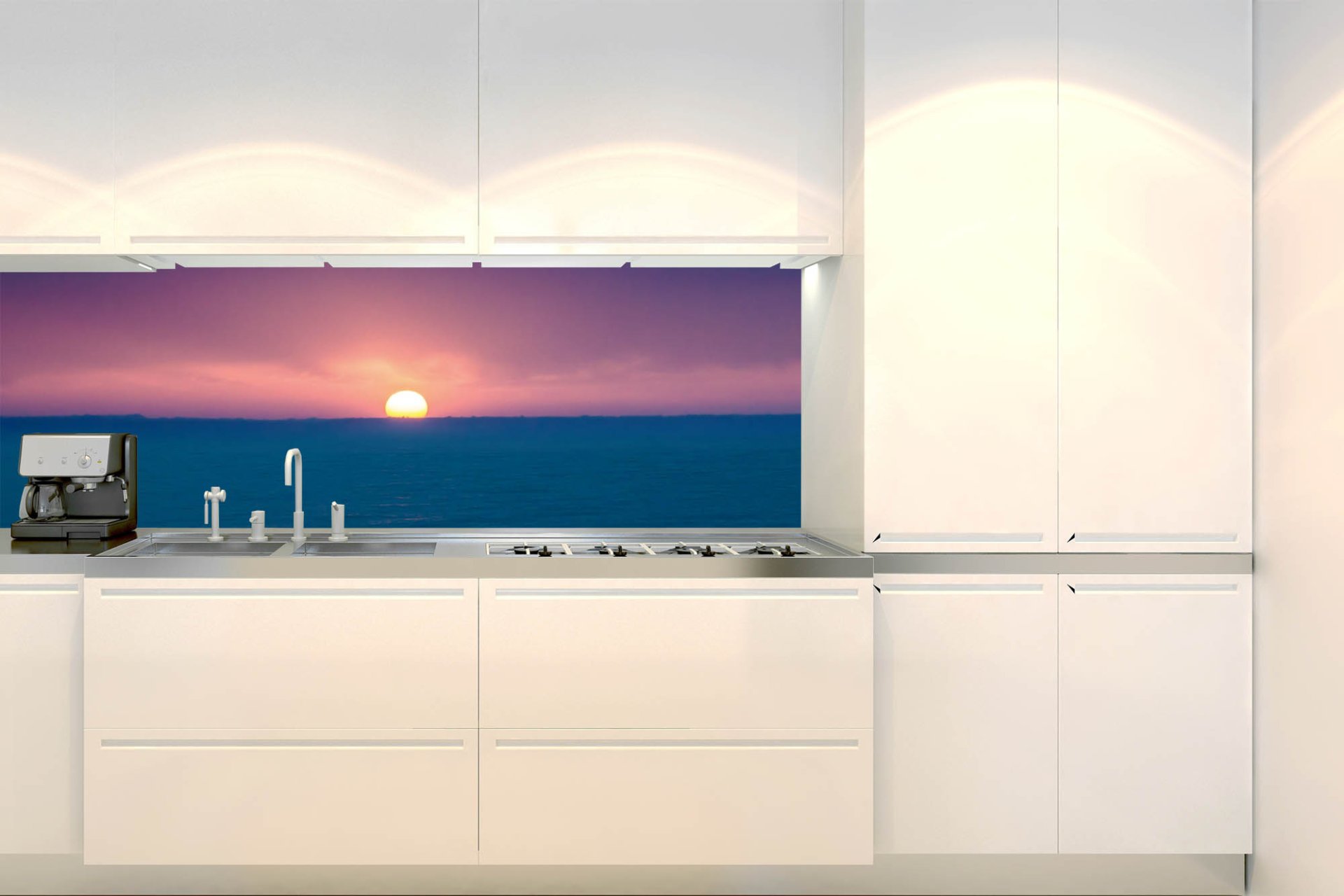 Samolepicí fototapeta na kuchyňskou linku Východ slunce KI-180-138 / Fototapety do kuchyně Dimex (180 x 60 cm)