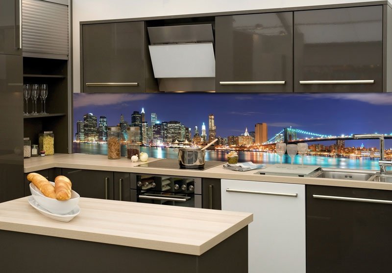 Samolepicí fototapeta do kuchyně Manhattan KI260-017 / Fototapety mezi kuchyňskou linku Dimex (260 x 60 cm)
