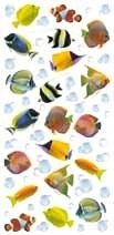 Samolepicí plastická dekorace Colourful Fishes 59604 / Plastická samolepka Bellacasa Creative Crearreda (15 x 31 cm)