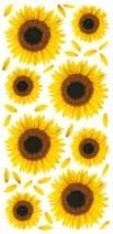 Samolepicí plastická dekorace Sunflowers 59605 / Plastická samolepka Bellacasa Creative Crearreda (15 x 31 cm)