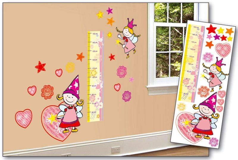 Dětská samolepicí dekorace s metrem Víly ST2 002 / Samolepka pro děti  Fairy Meter (65 x 165 cm) Dimex