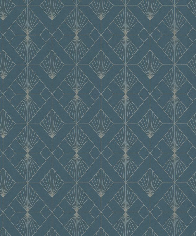 Vliesová tapeta 620924 geometrická modrá / Vliesové tapety na zeď Modern Art (0,53 x 10,05 m) Rasch