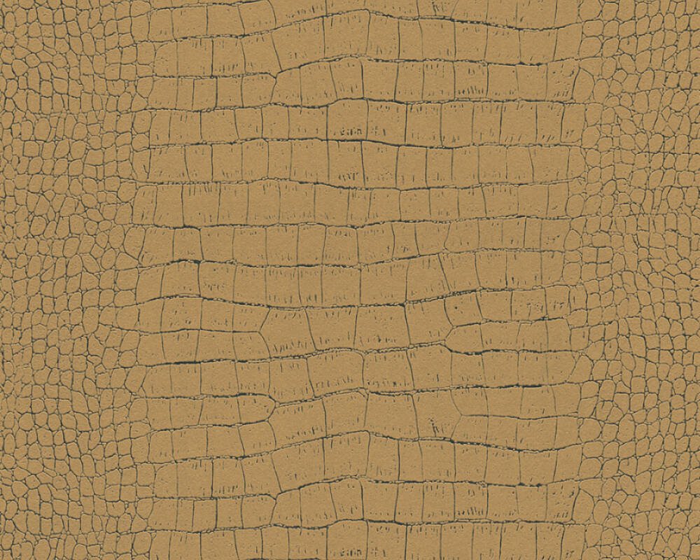 Vliesová tapeta Hadí kůže světlá 371010 grafická, zlatá, černá, metalická / Vliesové tapety na zeď 3710-10 Trendwall (0,53 x 10,05 m) A.S.Création
