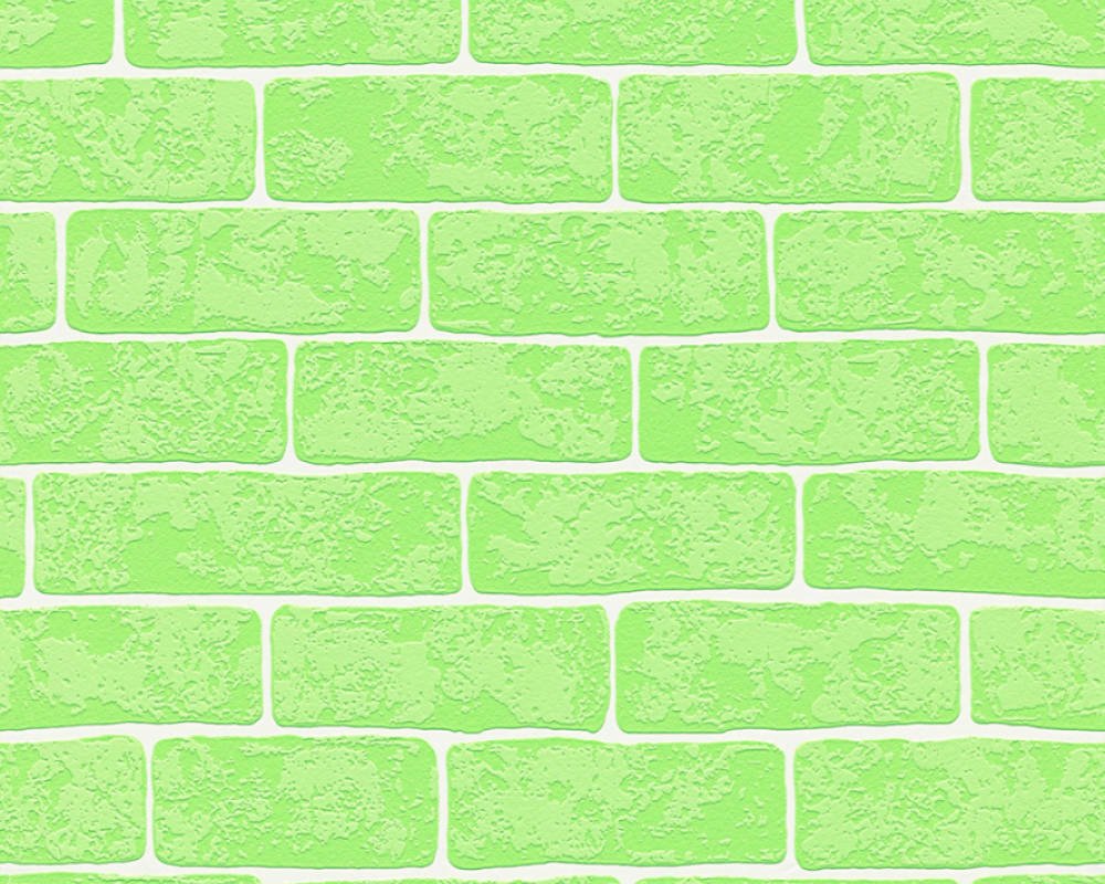 Vliesová tapeta 35981-3 zelená cihla / Tapety na zeď 359813 Wood´n Stone 2 (0,53 x 10,05 m) A.S.Création