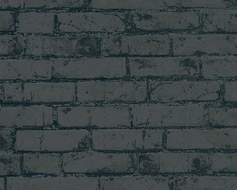 Vliesová tapeta 9078-82 černá cihla / Tapety na zeď 907882 Wood´n Stone 2 (0,53 x 10,05 m) A.S.Création