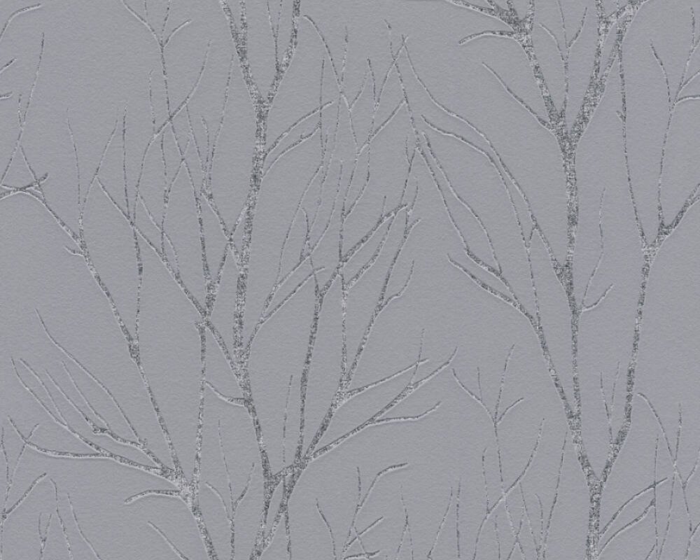 Vliesová tapeta 372601 větve, šedá, stříbrná / Vliesové tapety na zeď 37260-1 Blooming (0,53 x 10,05 m) A.S.Création