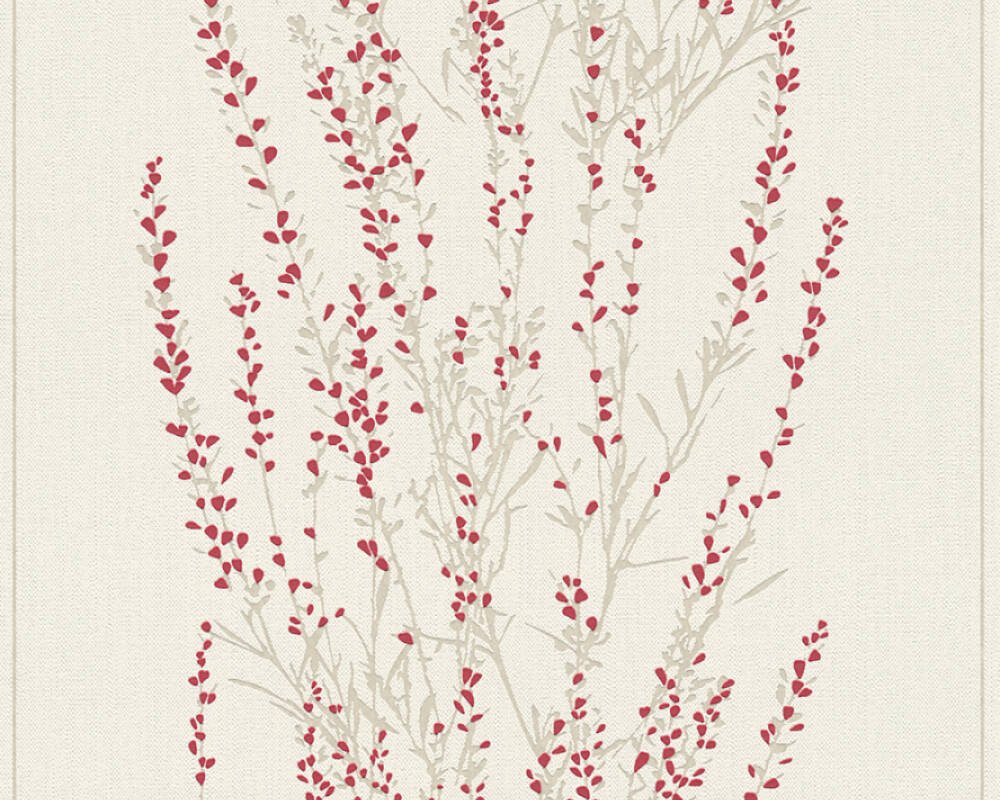 Vliesová tapeta 372674 větve, červená, béžová / Vliesové tapety na zeď 37267-4 Blooming (0,53 x 10,05 m) A.S.Création