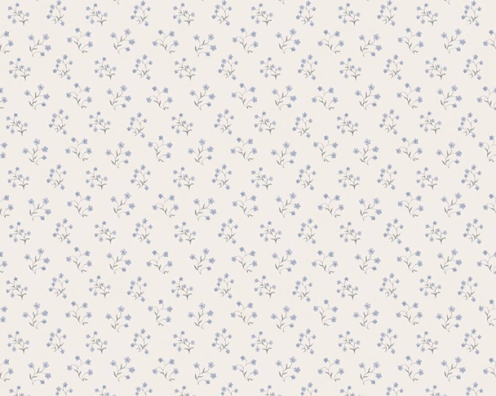 Vliesová tapeta květinový vzor - modrá, šedá, bílá 390741 / Tapety na zeď 39074-1 Maison Charme (0,53 x 10,05 m) A.S.Création