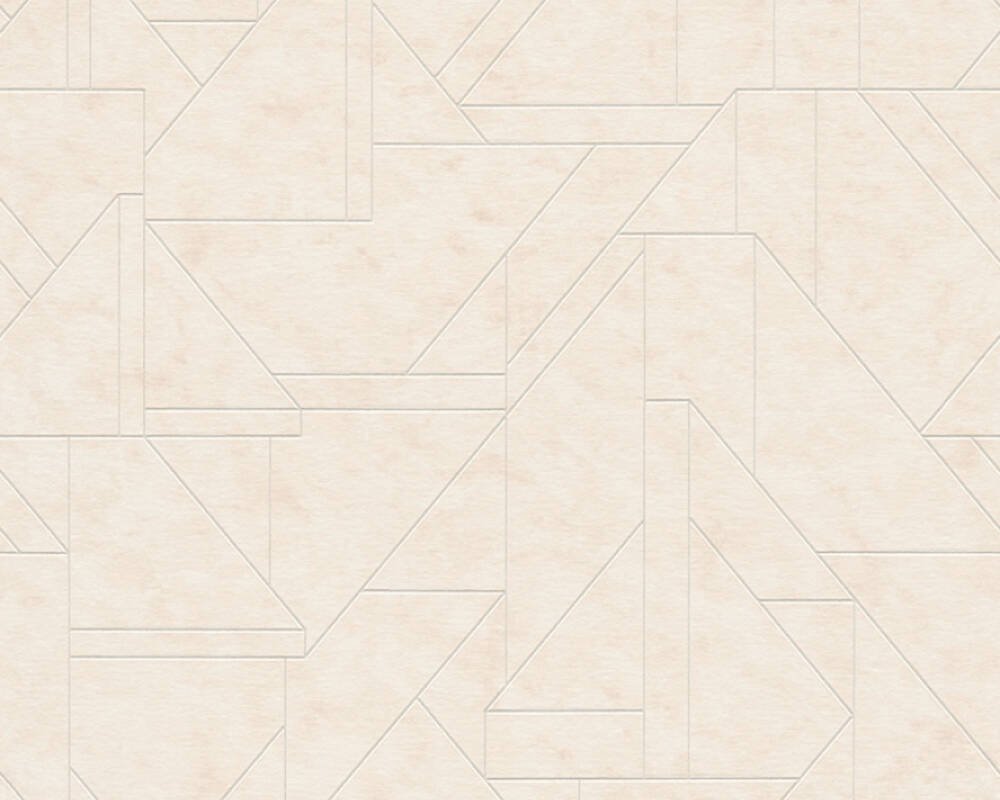 Vliesová tapeta geometrická krémová, stříbrná 4002391182 (0,53 x 10,05 m) A.S.Création